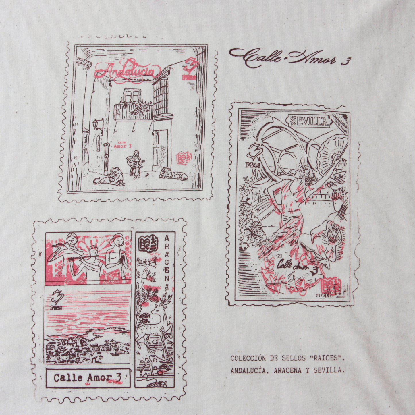 Raíces - Camiseta sellos